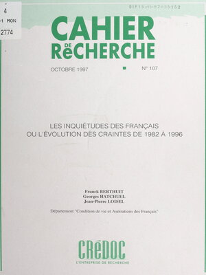 cover image of Les inquiétudes des Français